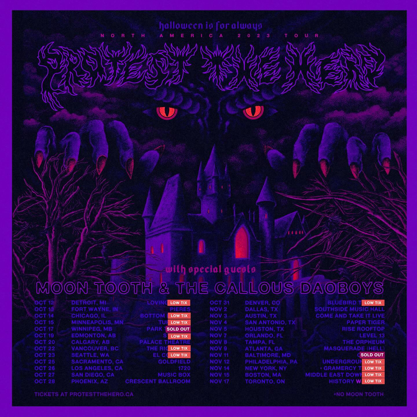 Protest The Hero: “Halloween is For Always Tour” at The Orpheum  November 8th