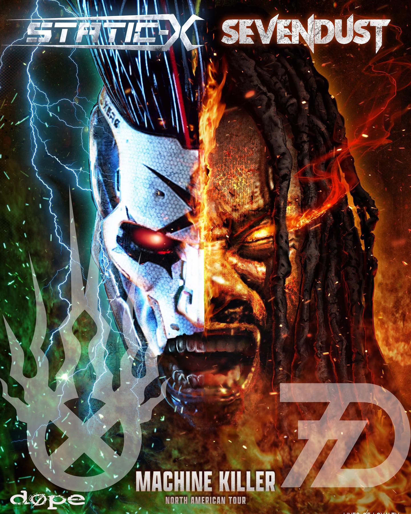 Static-X and Sevendust Co-Headlining – The Machine Killer Tour Presented by WJRR: Central Florida Fairgrounds Orlando, FL. Feb 2nd, 2024