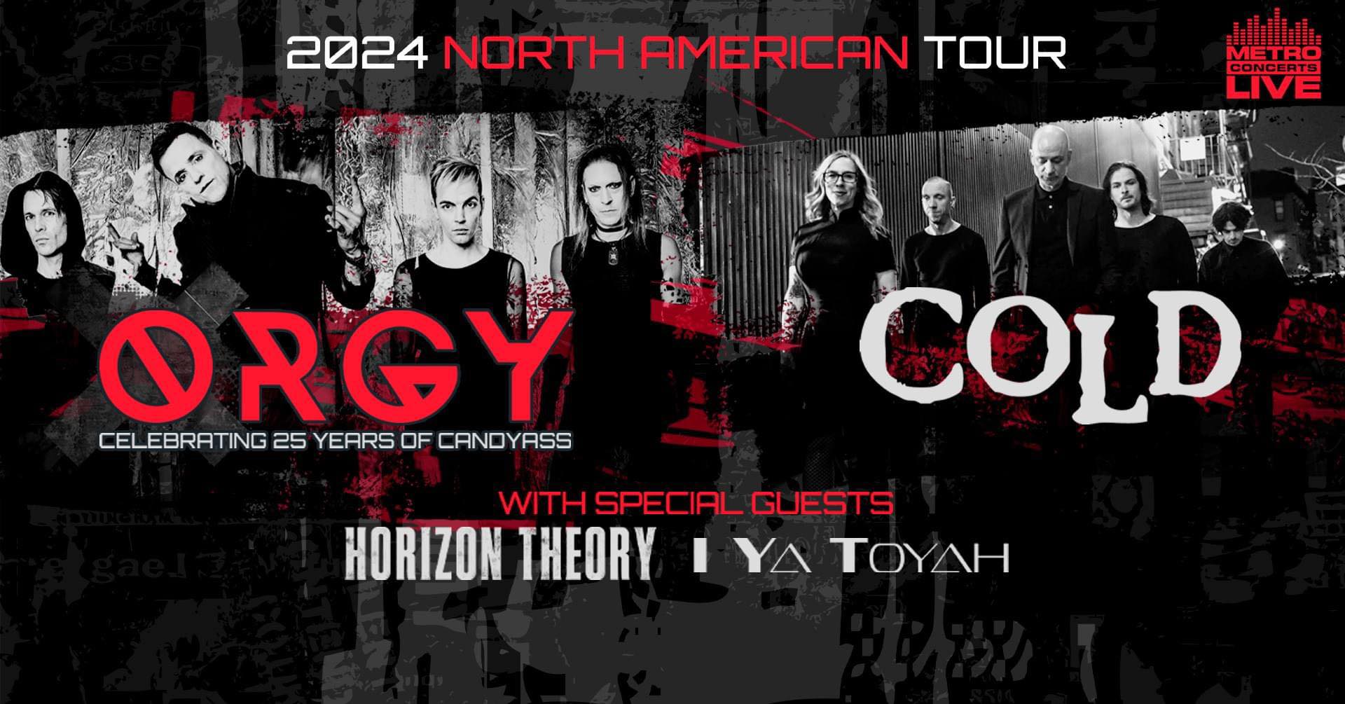 Orgy & COLD: Celebrating 25 Years Of Candyass – Revolution Live FT. Lauderdale, FL. Wednesday, May 8th