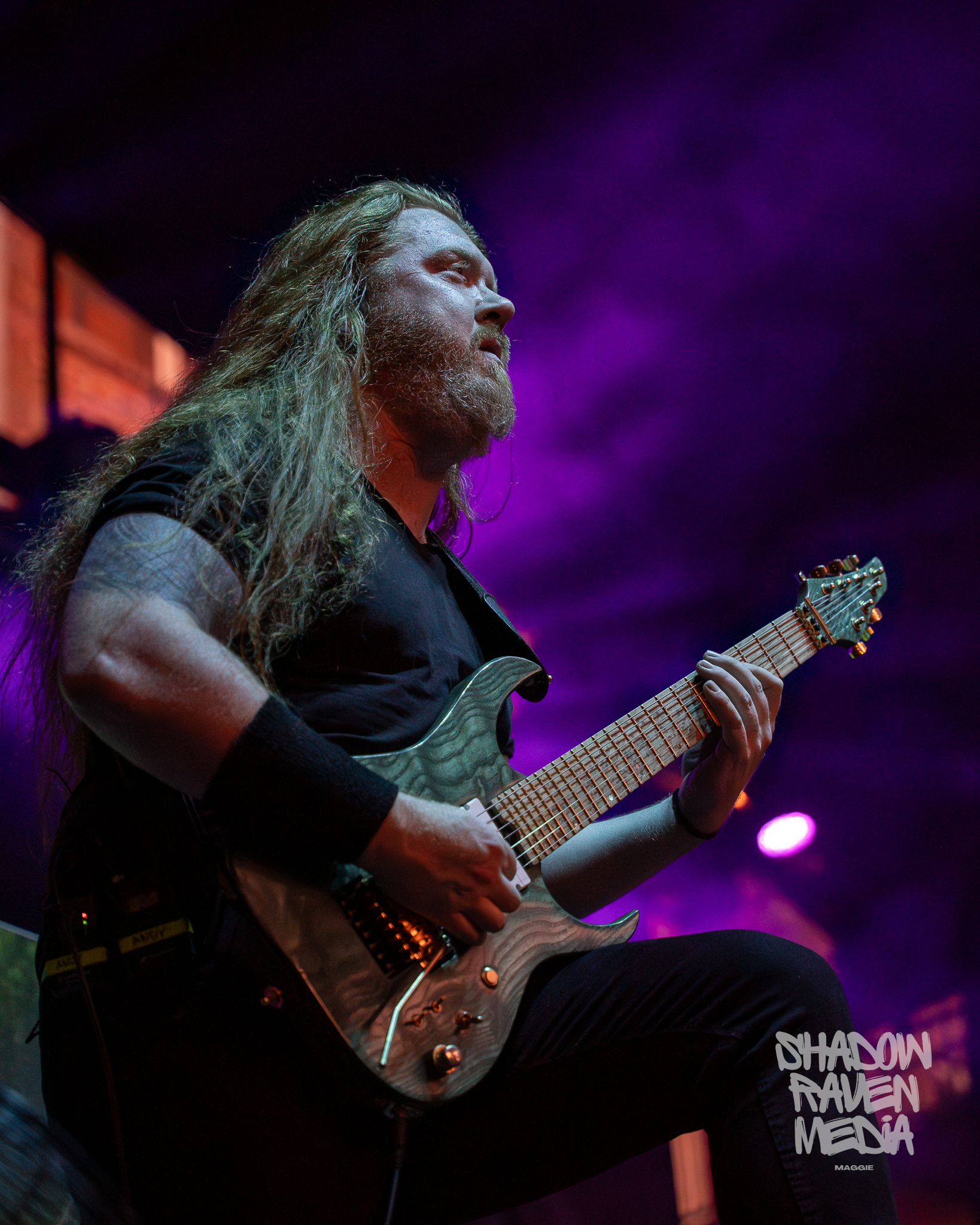Andrew Kingsley guitarist of Unleash the Archers concert photo from Jannus Live show in St. Petersburg Florida September 7 2024