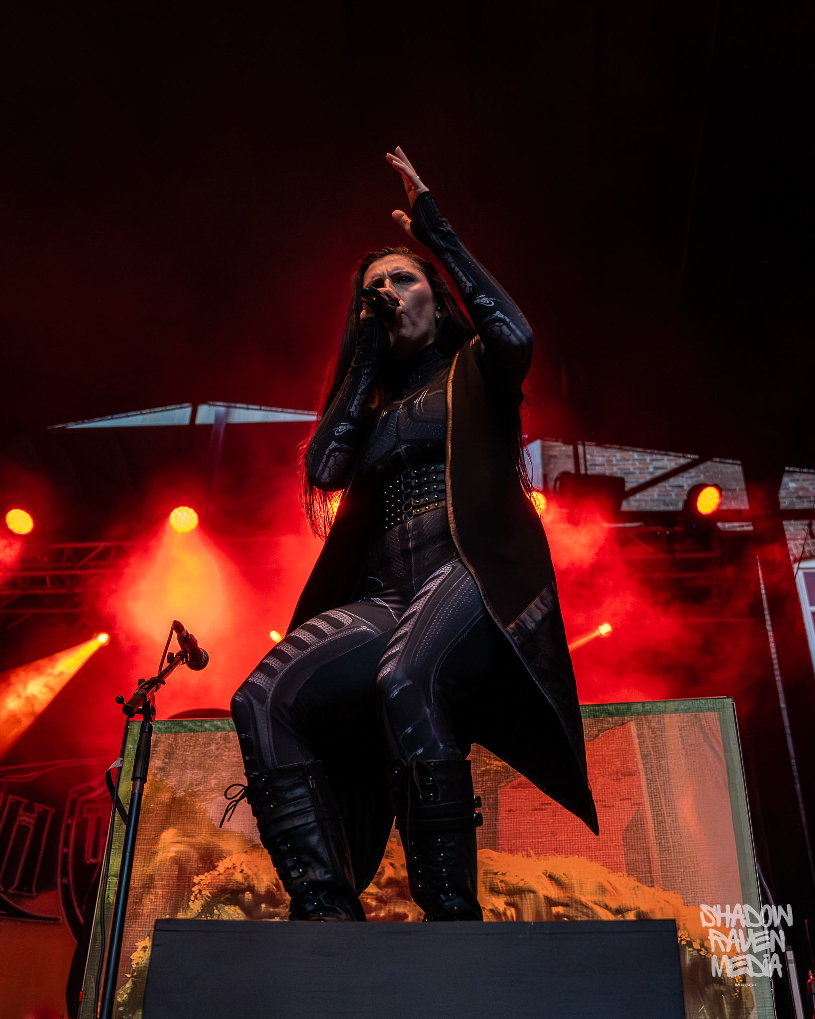 Brittney Slayes vocalist of Unleash the Archers concert photo from Jannus Live show in St. Petersburg Florida September 7 2024