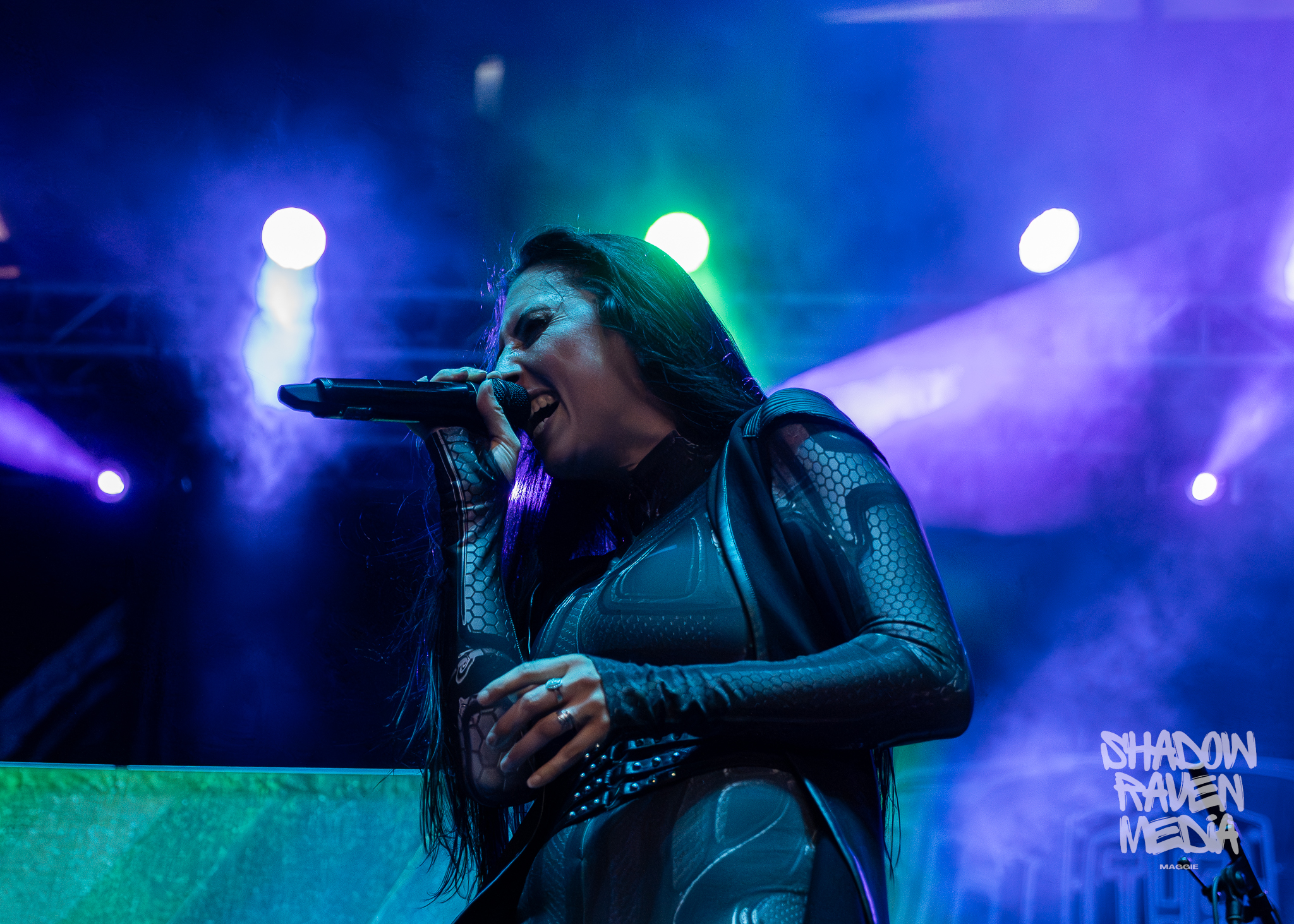 Brittney Slayes vocalist of Unleash the Archers concert photo from Jannus Live show in St. Petersburg Florida September 7 2024