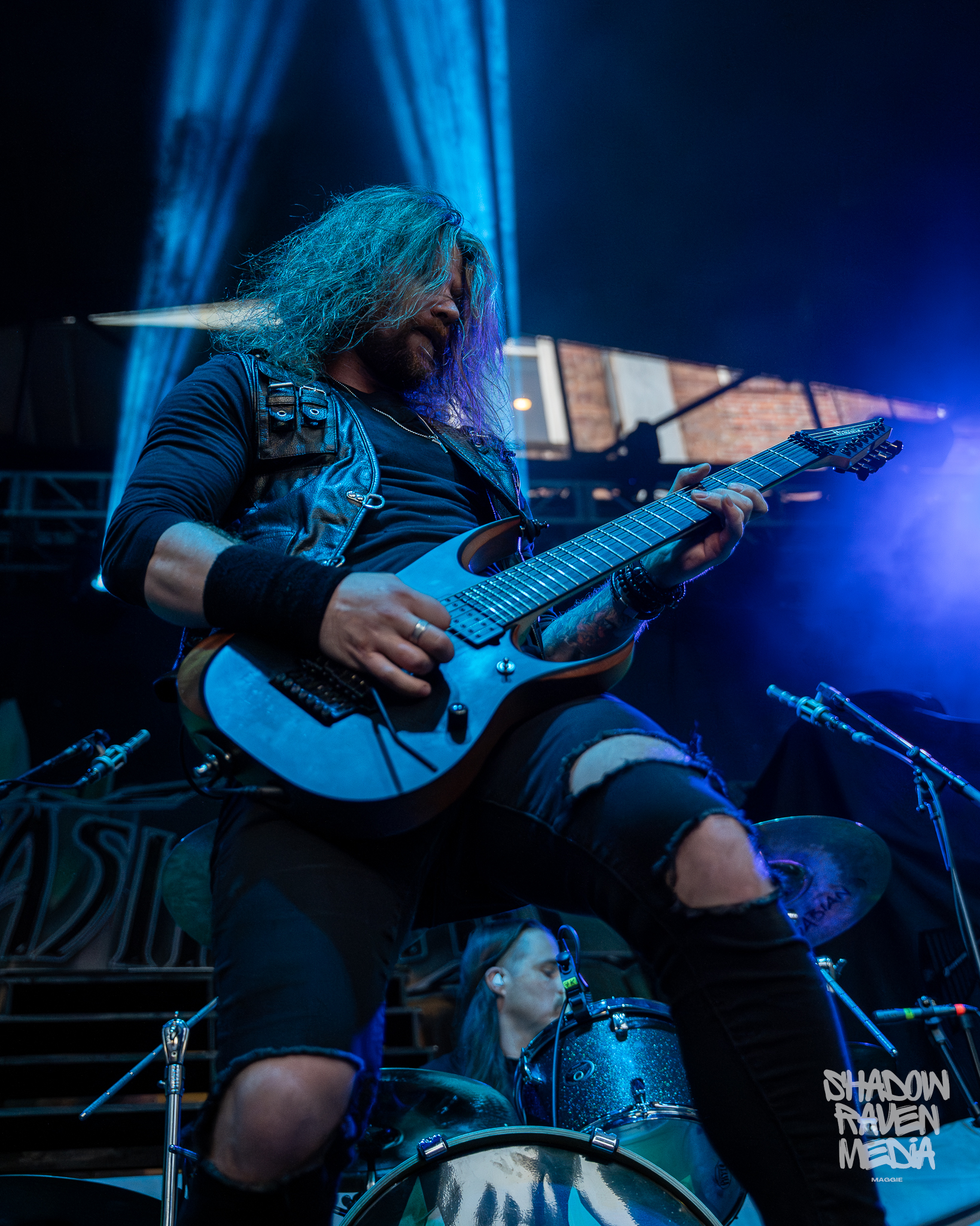 Grant Truesdell guitarist and vocalist of Unleash the Archers concert photo from Jannus Live show in St. Petersburg Florida September 7 2024
