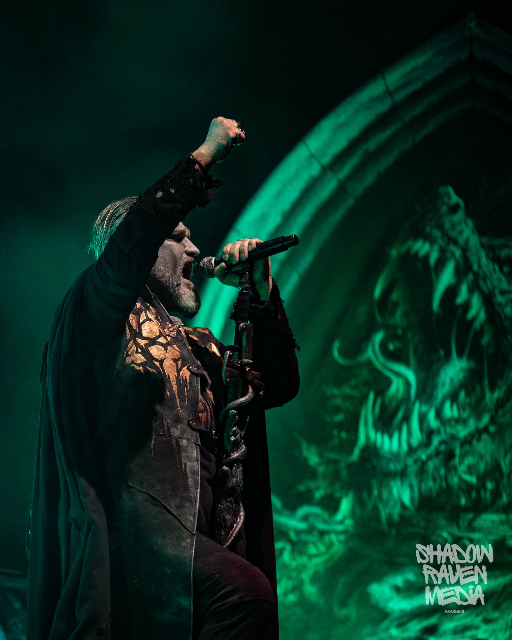 Attila Dorn Powerwolf concert photo from Jannus Live show in St. Petersburg Florida September 7 2024