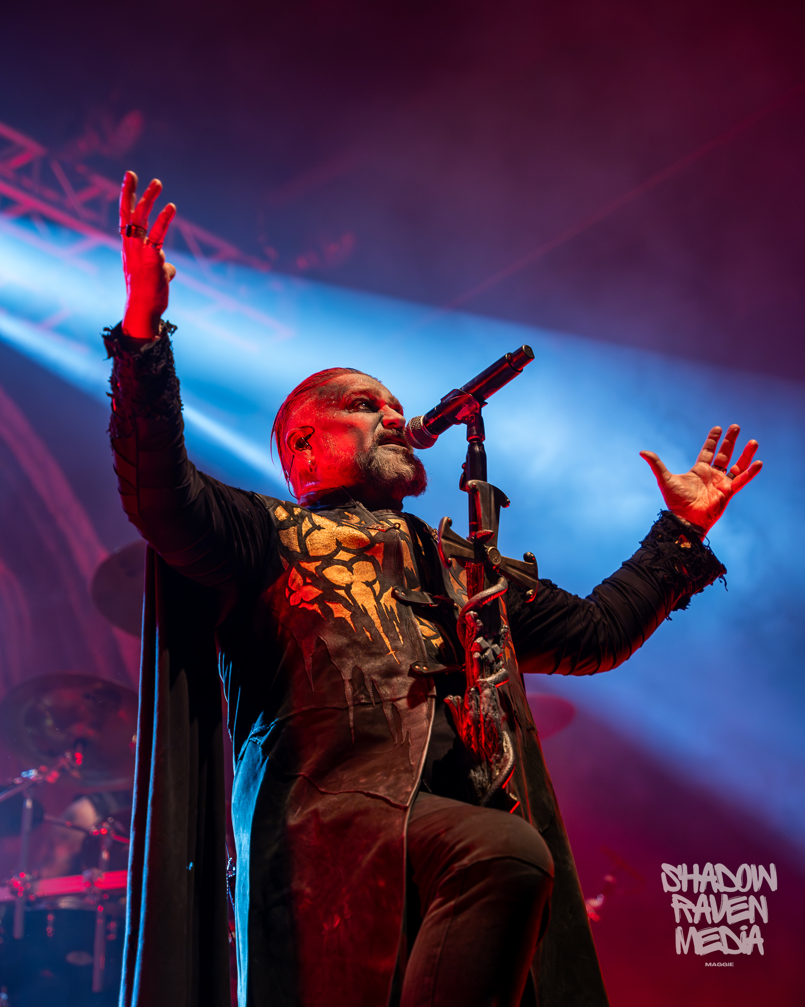 Attila Dorn of Powerwolf concert photo from Jannus Live show in St. Petersburg Florida September 7 2024