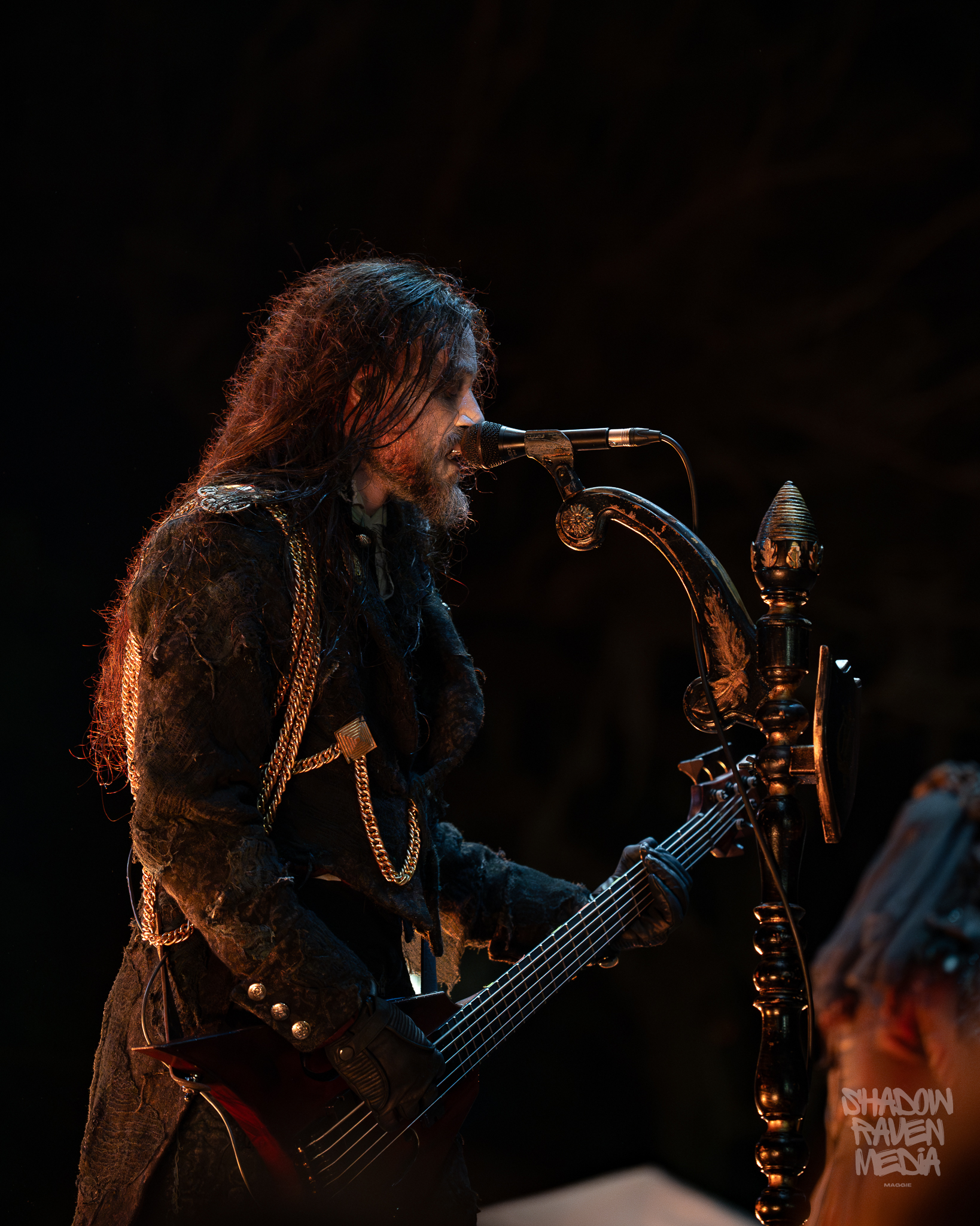 Italian symphonic death metal band Fleshgod Apocalypse plays for a crowd at The Orpheum in Tampa Florida on September 29 2024