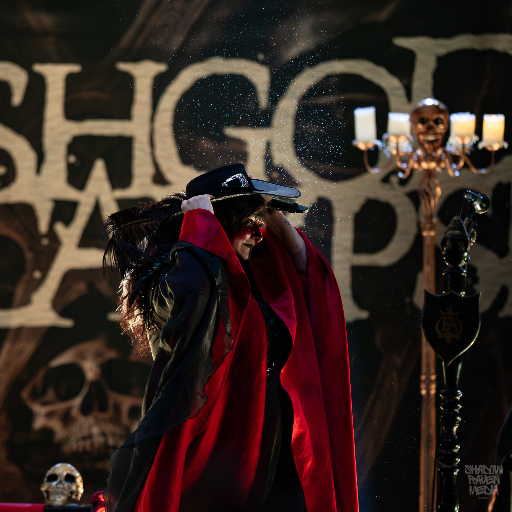 Italian symphonic death metal band Fleshgod Apocalypse plays for a crowd at The Orpheum in Tampa Florida on September 29 2024