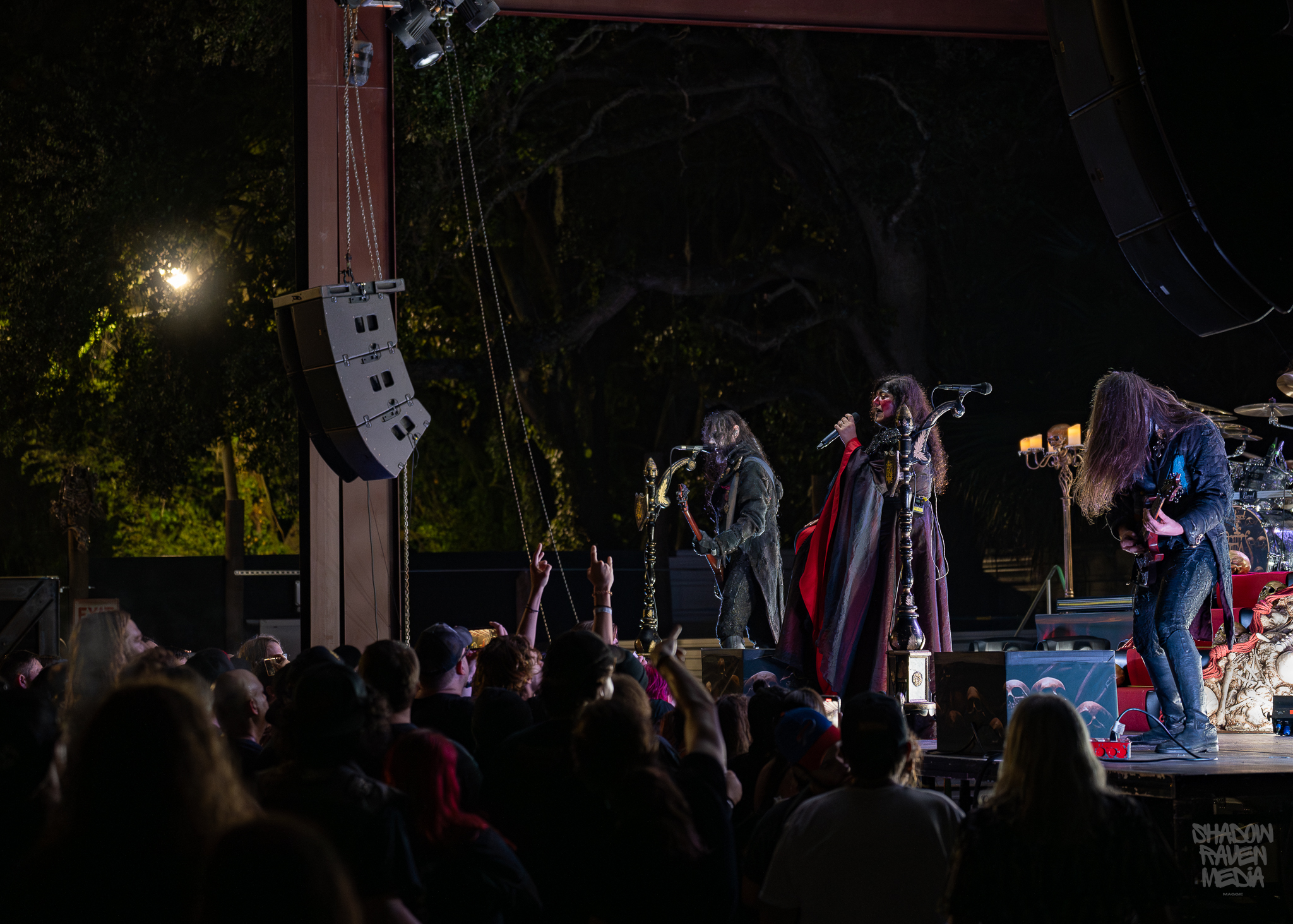 Italian symphonic death metal band Fleshgod Apocalypse plays for a crowd at The Orpheum in Tampa Florida on September 29 2024