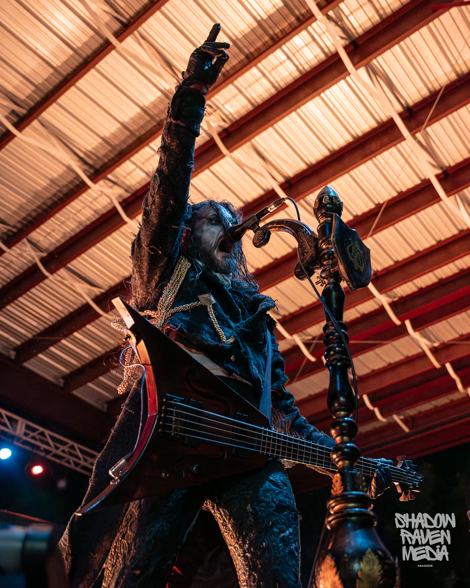 Italian symphonic death metal band Fleshgod Apocalypse plays for a crowd at The Orpheum in Tampa Florida on September 29 2024