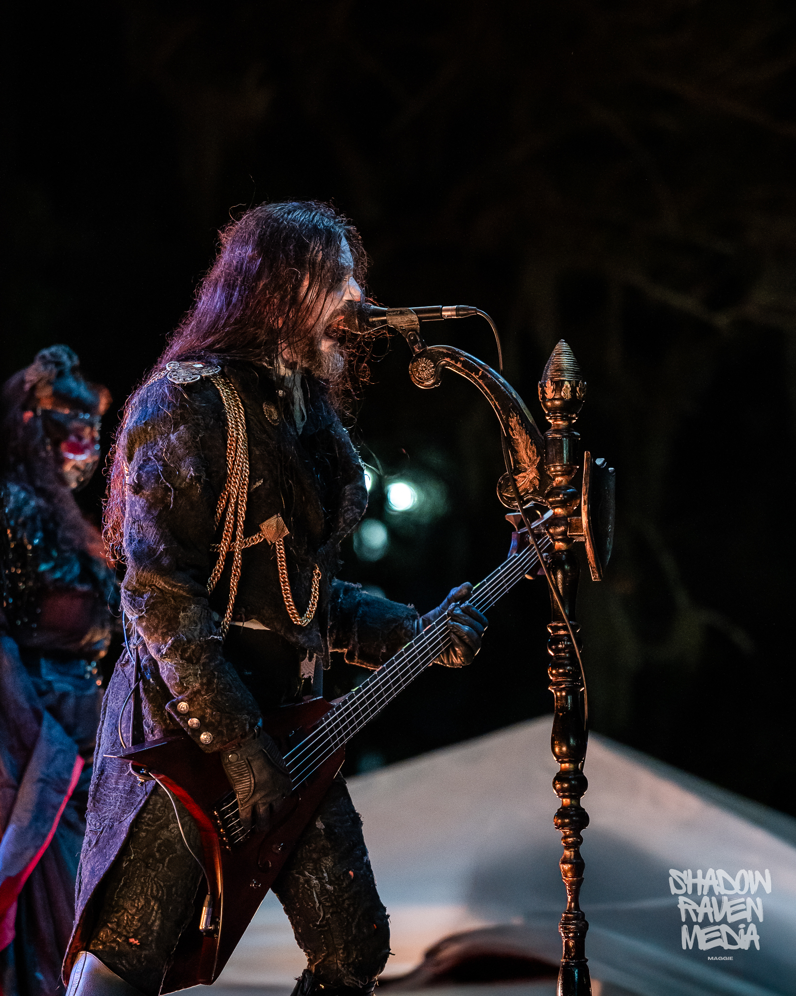 Italian symphonic death metal band Fleshgod Apocalypse plays for a crowd at The Orpheum in Tampa Florida on September 29 2024