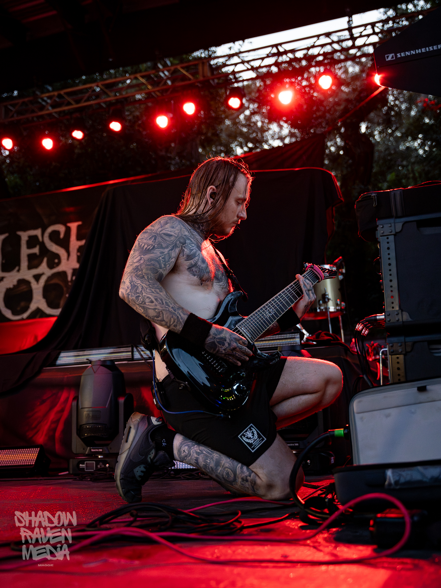 death metal band Ingested plays for a crowd at The Orpheum in Tampa Florida on September 29 2024